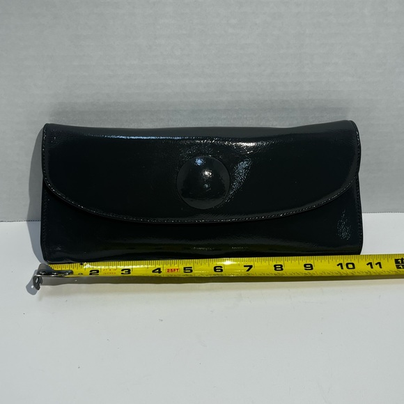 HOBO International Gray Patent Leather Clutch wallet w/ coin purse Sample Item - Picture 13 of 16